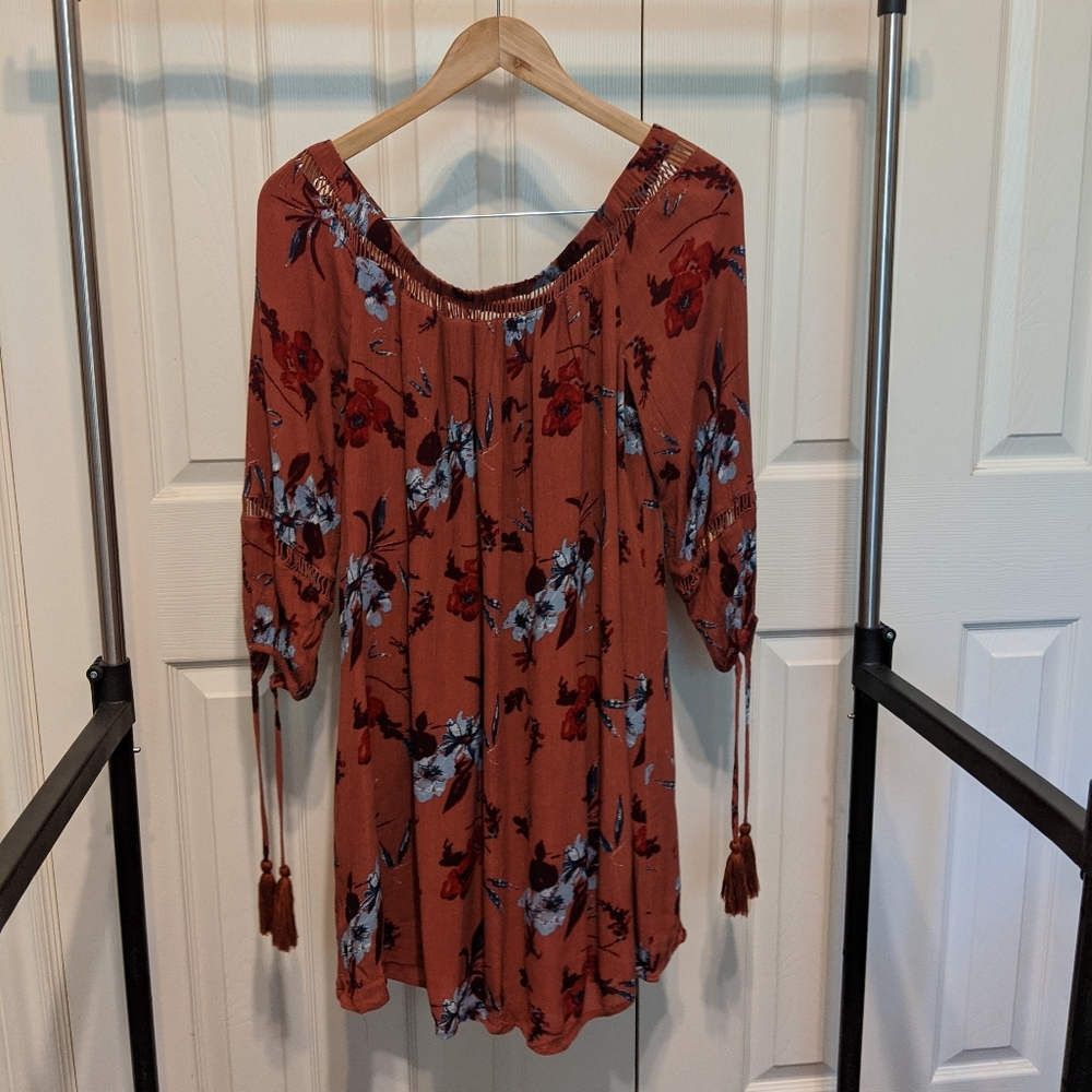 Long sleeve mini dress